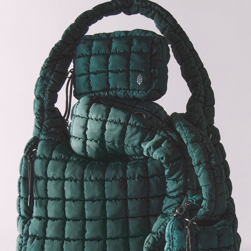 Free People Quilted Carryall - Evergreen - Picture 4 of 8